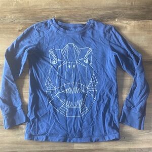 $2 - Carter's Royal Blue Long-Sleeve Shark Graphic Tee